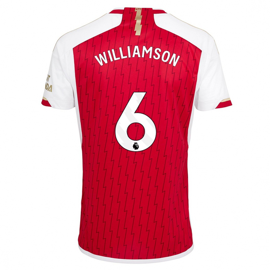 Kinder Fußball Leah Williamson #6 Rot Heimtrikot Trikot 2023/24 T-Shirt Luxemburg