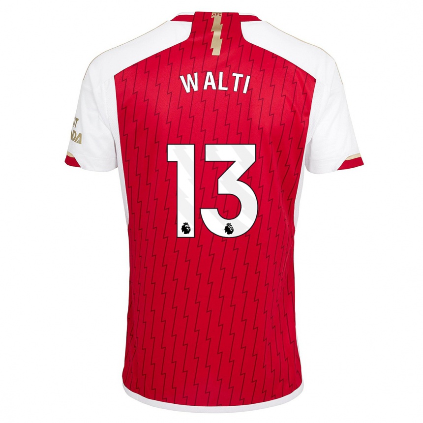 Kinder Fußball Lia Walti #13 Rot Heimtrikot Trikot 2023/24 T-Shirt Luxemburg