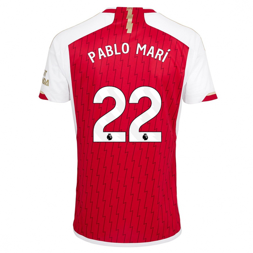 Kinder Fußball Pablo Mari #22 Rot Heimtrikot Trikot 2023/24 T-Shirt Luxemburg