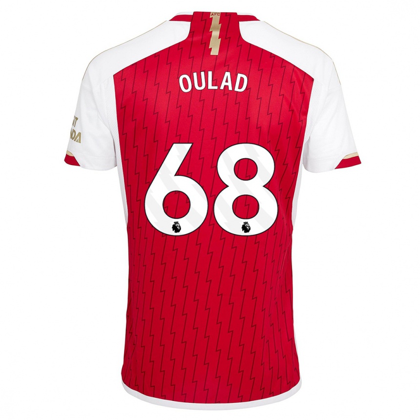 Kinder Fußball Salah-Eddine Oulad M'hand #68 Rot Heimtrikot Trikot 2023/24 T-Shirt Luxemburg