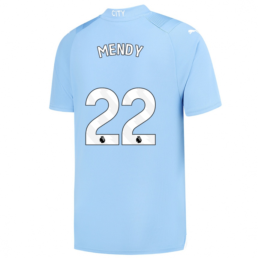 Kinder Fußball Benjamin Mendy #22 Hellblau Heimtrikot Trikot 2023/24 T-Shirt Luxemburg