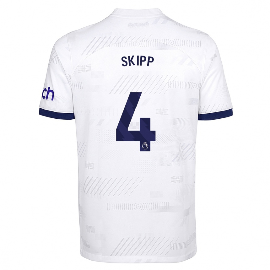 Kinder Fußball Oliver Skipp #4 Weiß Heimtrikot Trikot 2023/24 T-Shirt Luxemburg