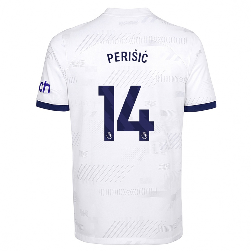 Kinder Fußball Ivan Perisic #14 Weiß Heimtrikot Trikot 2023/24 T-Shirt Luxemburg