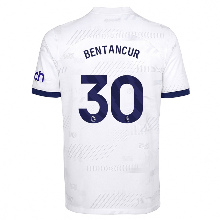 Kinder Fußball Rodrigo Bentancur #30 Weiß Heimtrikot Trikot 2023/24 T-Shirt Luxemburg