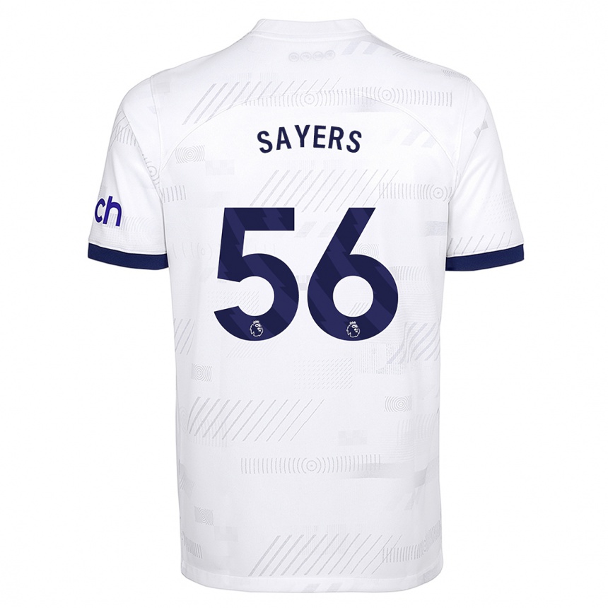 Kinder Fußball Charlie Sayers #56 Weiß Heimtrikot Trikot 2023/24 T-Shirt Luxemburg