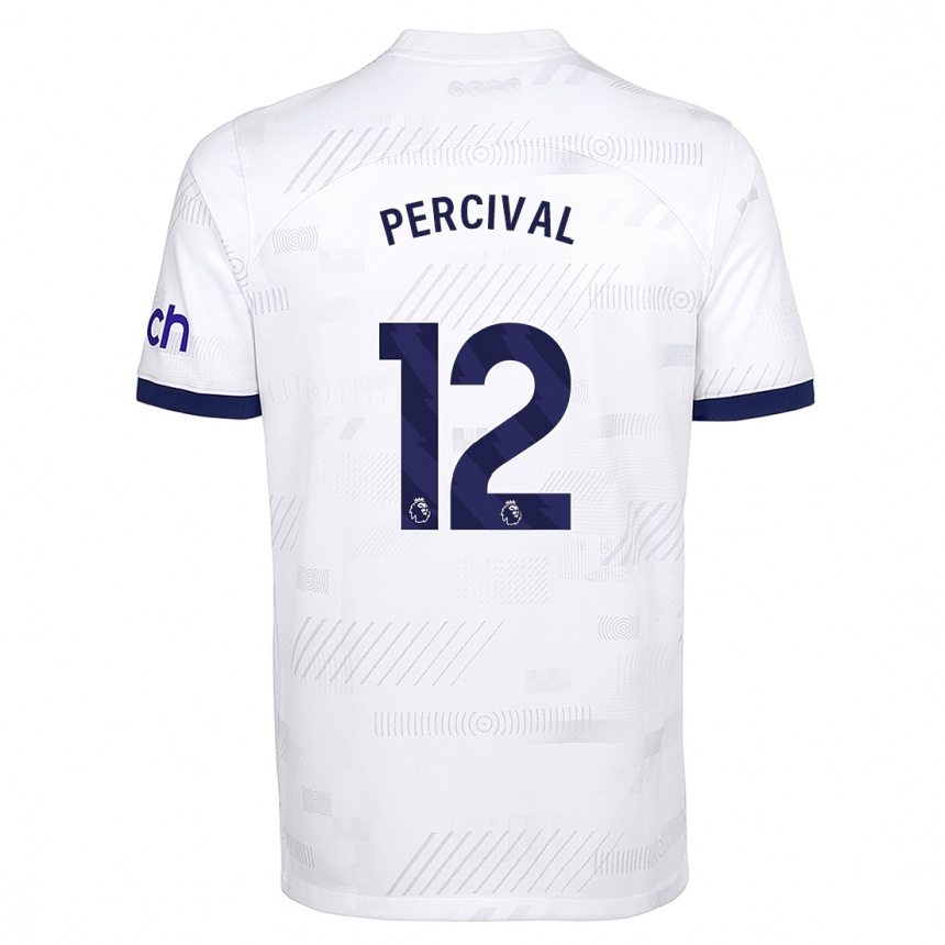 Kinder Fußball Ria Percival #12 Weiß Heimtrikot Trikot 2023/24 T-Shirt Luxemburg