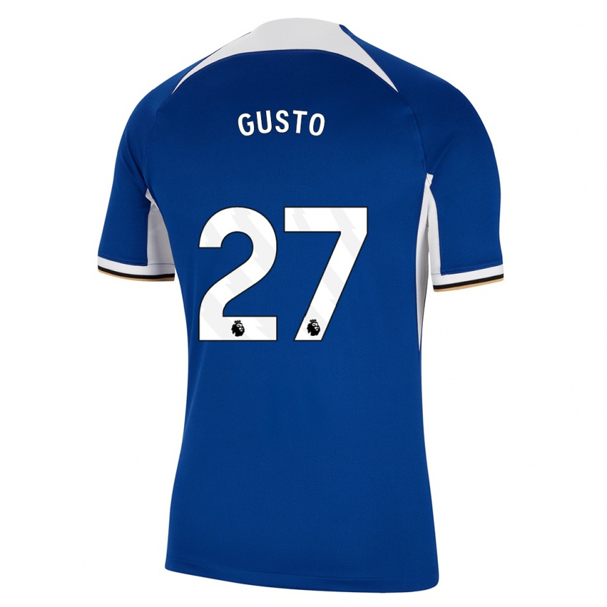 Kinder Fußball Malo Gusto #27 Blau Heimtrikot Trikot 2023/24 T-Shirt Luxemburg