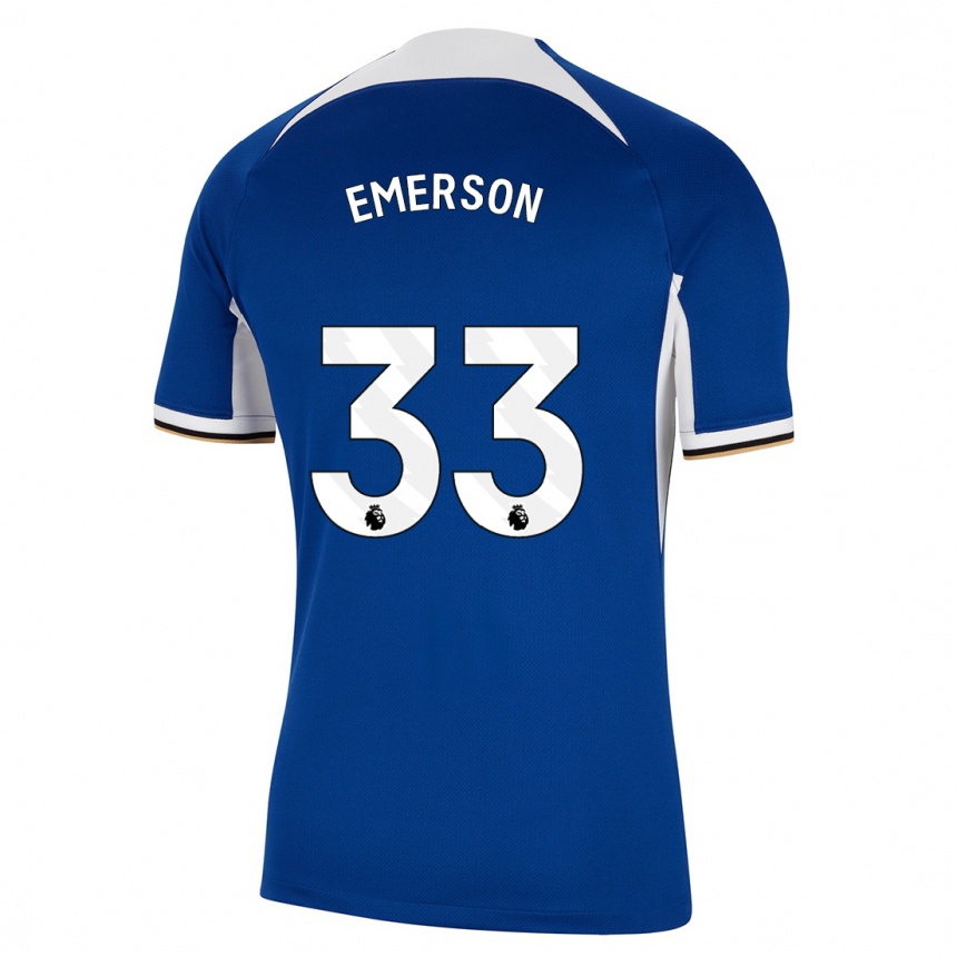 Kinder Fußball Emerson #33 Blau Heimtrikot Trikot 2023/24 T-Shirt Luxemburg