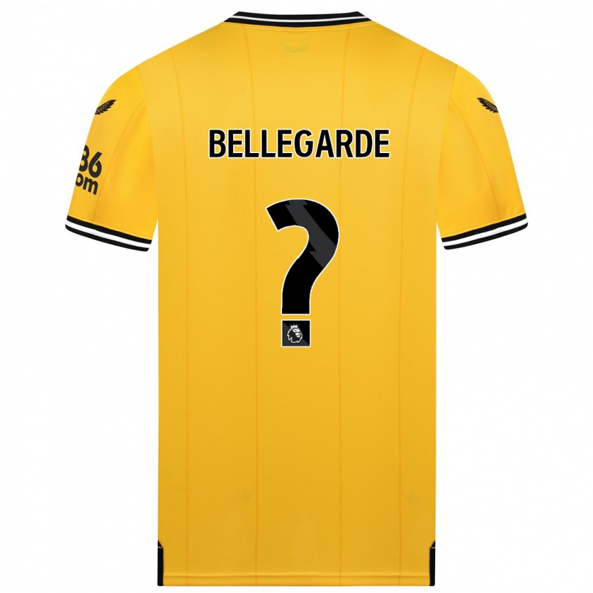 Kinder Fußball Jean-Ricner Bellegarde #0 Gelb Heimtrikot Trikot 2023/24 T-Shirt Luxemburg