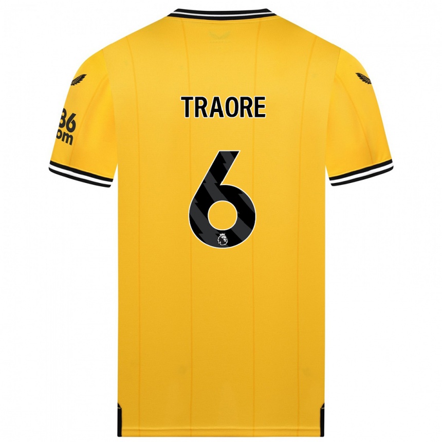 Kinder Fußball Boubacar Traoré #6 Gelb Heimtrikot Trikot 2023/24 T-Shirt Luxemburg