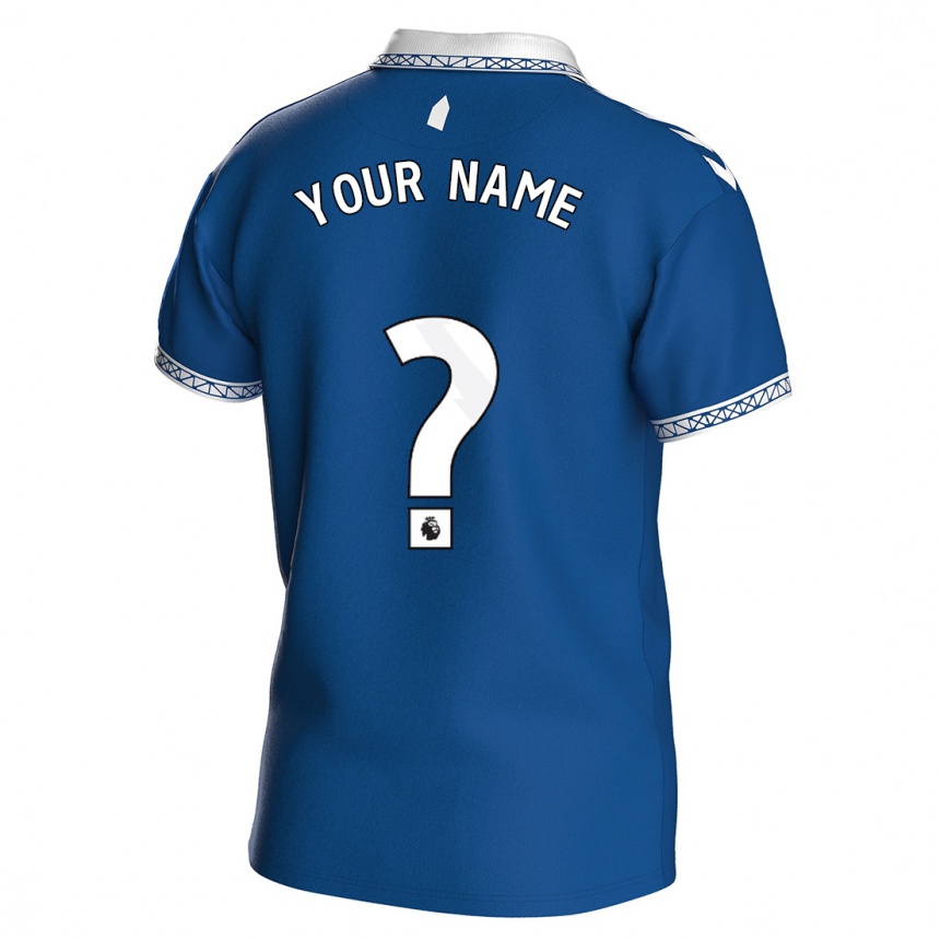 Kinder Fußball Ihren Namen #0 Königsblau Heimtrikot Trikot 2023/24 T-Shirt Luxemburg