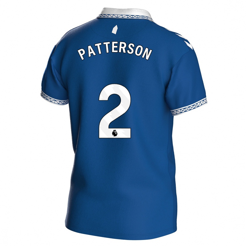 Kinder Fußball Nathan Patterson #2 Königsblau Heimtrikot Trikot 2023/24 T-Shirt Luxemburg