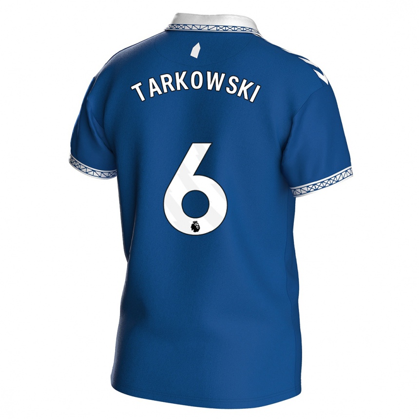 Kinder Fußball James Tarkowski #6 Königsblau Heimtrikot Trikot 2023/24 T-Shirt Luxemburg