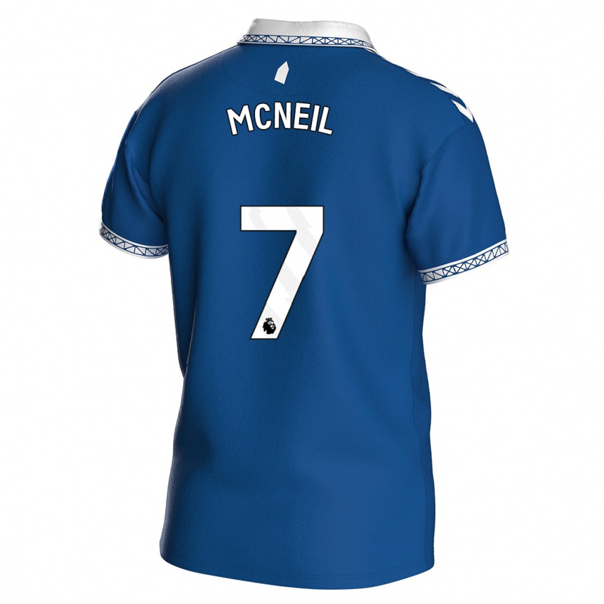 Kinder Fußball Dwight Mcneil #7 Königsblau Heimtrikot Trikot 2023/24 T-Shirt Luxemburg