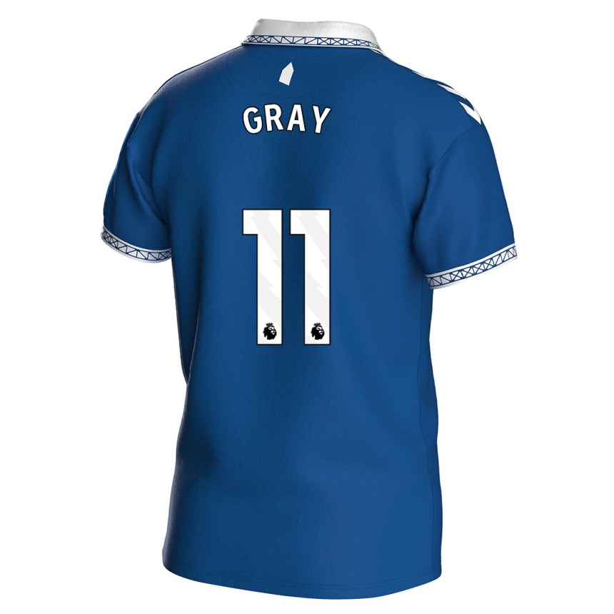 Kinder Fußball Demarai Gray #11 Königsblau Heimtrikot Trikot 2023/24 T-Shirt Luxemburg