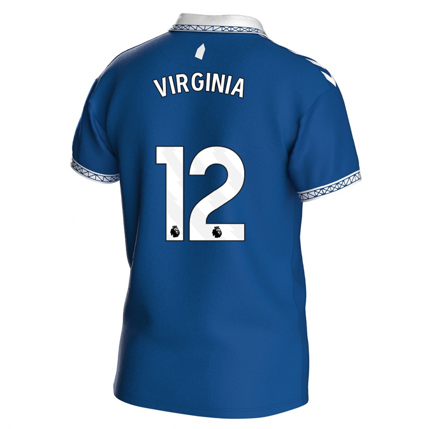 Kinder Fußball João Virgínia #12 Königsblau Heimtrikot Trikot 2023/24 T-Shirt Luxemburg