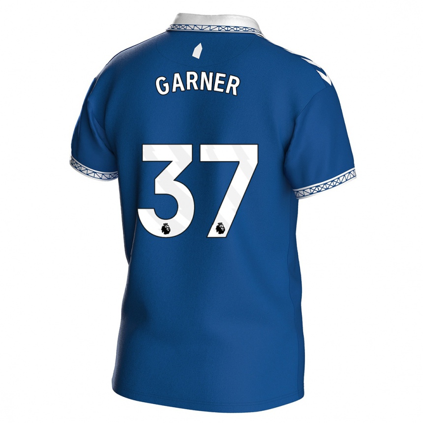 Kinder Fußball James Garner #37 Königsblau Heimtrikot Trikot 2023/24 T-Shirt Luxemburg
