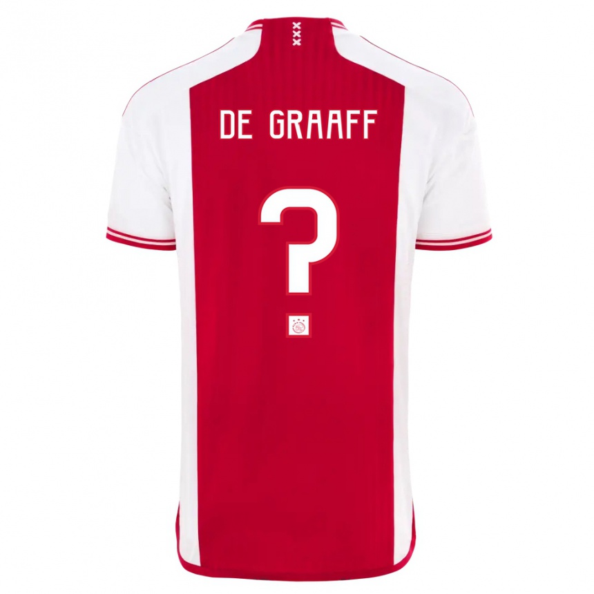 Kinder Fußball Tom De Graaff #0 Rot-Weiss Heimtrikot Trikot 2023/24 T-Shirt Luxemburg