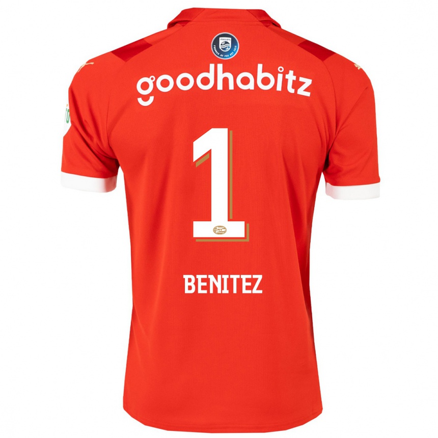 Kinder Fußball Walter Benítez #1 Rot Heimtrikot Trikot 2023/24 T-Shirt Luxemburg