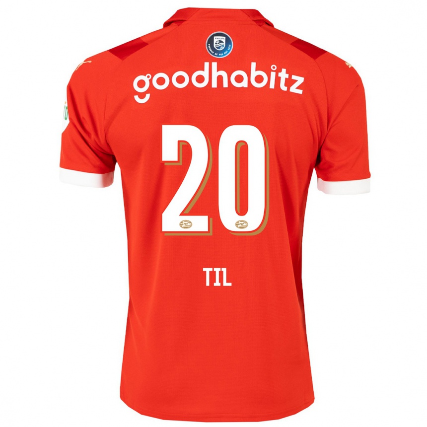 Kinder Fußball Guus Til #20 Rot Heimtrikot Trikot 2023/24 T-Shirt Luxemburg