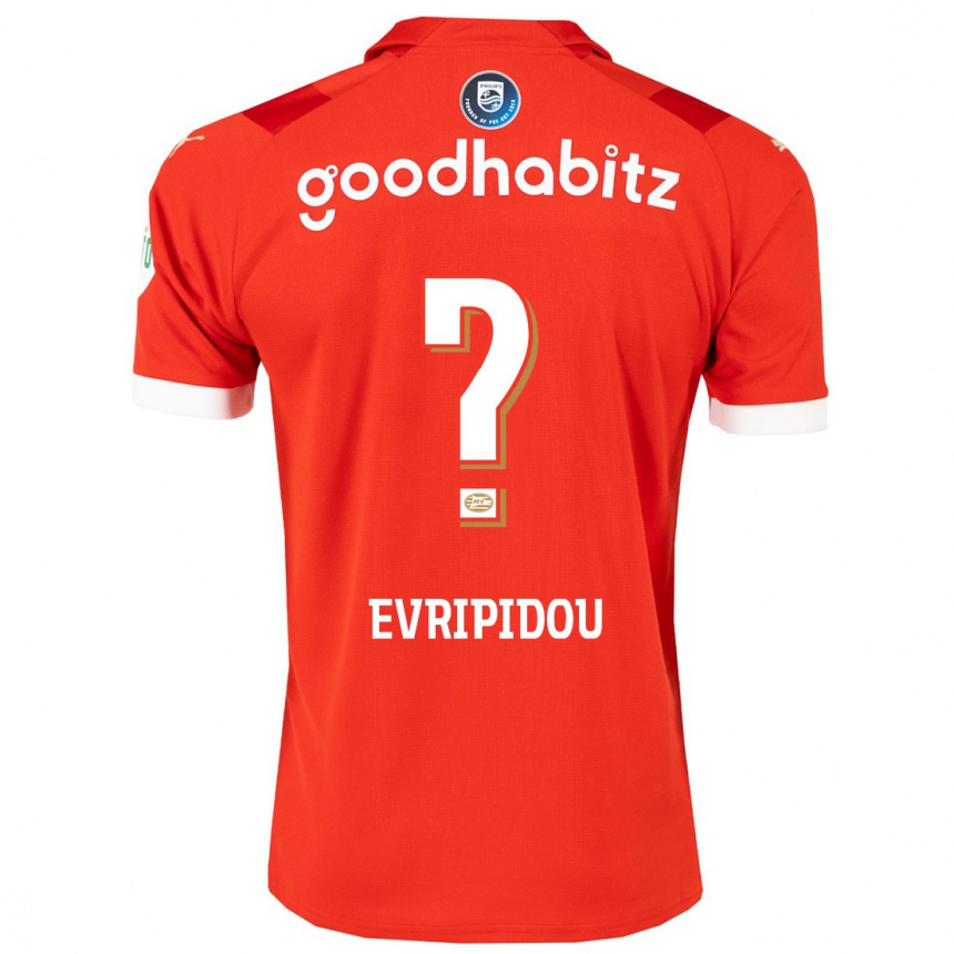 Kinder Fußball Konstantinos Evripidou #0 Rot Heimtrikot Trikot 2023/24 T-Shirt Luxemburg
