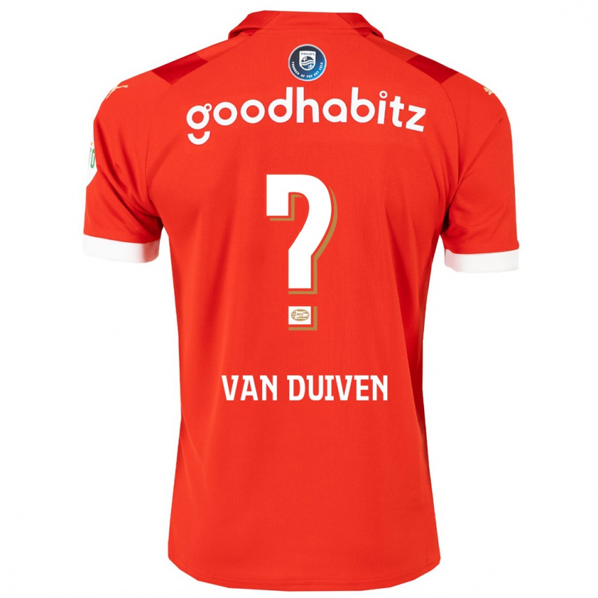 Kinder Fußball Jason Van Duiven #0 Rot Heimtrikot Trikot 2023/24 T-Shirt Luxemburg