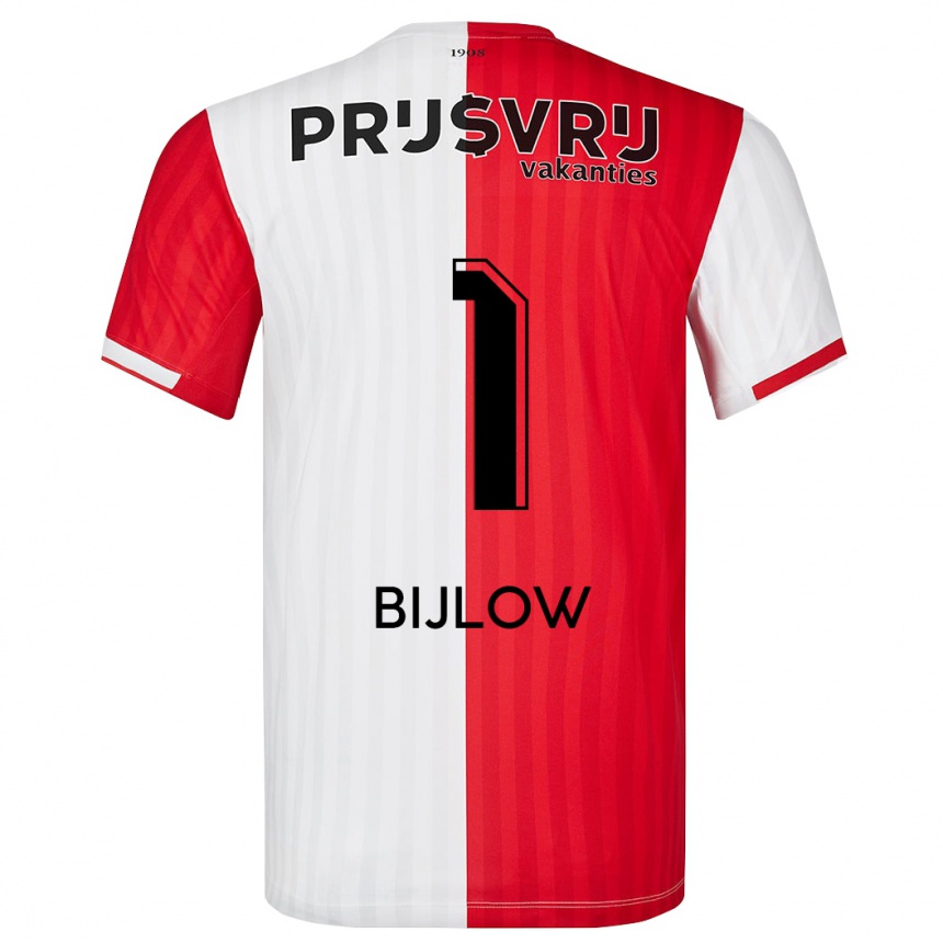 Kinder Fußball Justin Bijlow #1 Rot-Weiss Heimtrikot Trikot 2023/24 T-Shirt Luxemburg