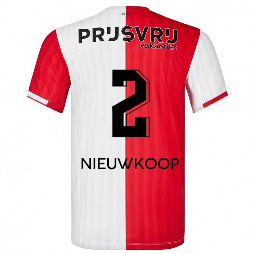 Kinder Fußball Bart Nieuwkoop #2 Rot-Weiss Heimtrikot Trikot 2023/24 T-Shirt Luxemburg