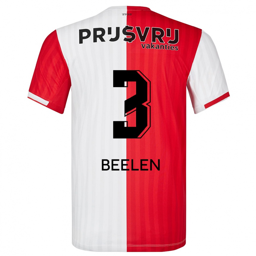 Kinder Fußball Thomas Beelen #3 Rot-Weiss Heimtrikot Trikot 2023/24 T-Shirt Luxemburg