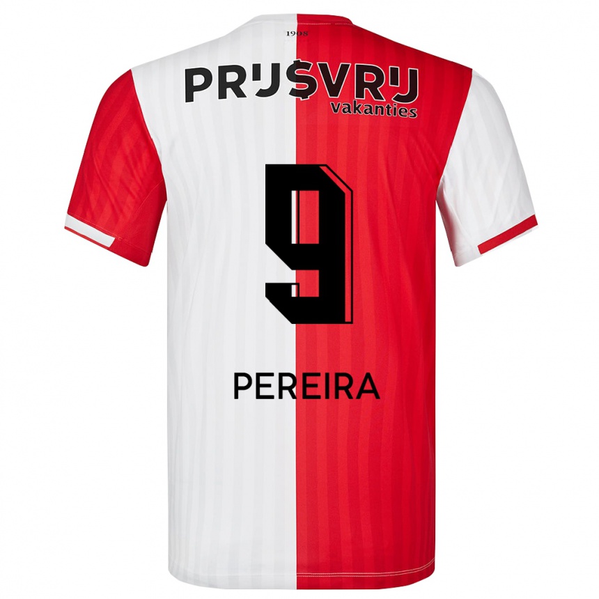 Kinder Fußball Danilo Pereira #9 Rot-Weiss Heimtrikot Trikot 2023/24 T-Shirt Luxemburg