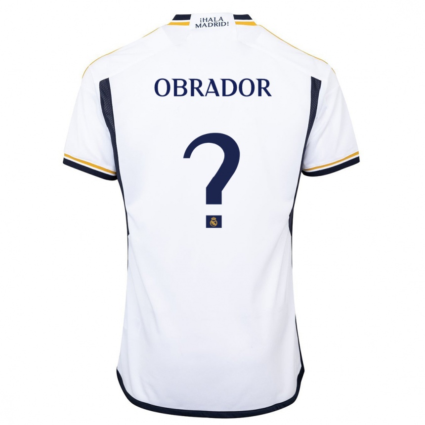 Kinder Fußball Rafael Obrador #0 Weiß Heimtrikot Trikot 2023/24 T-Shirt Luxemburg