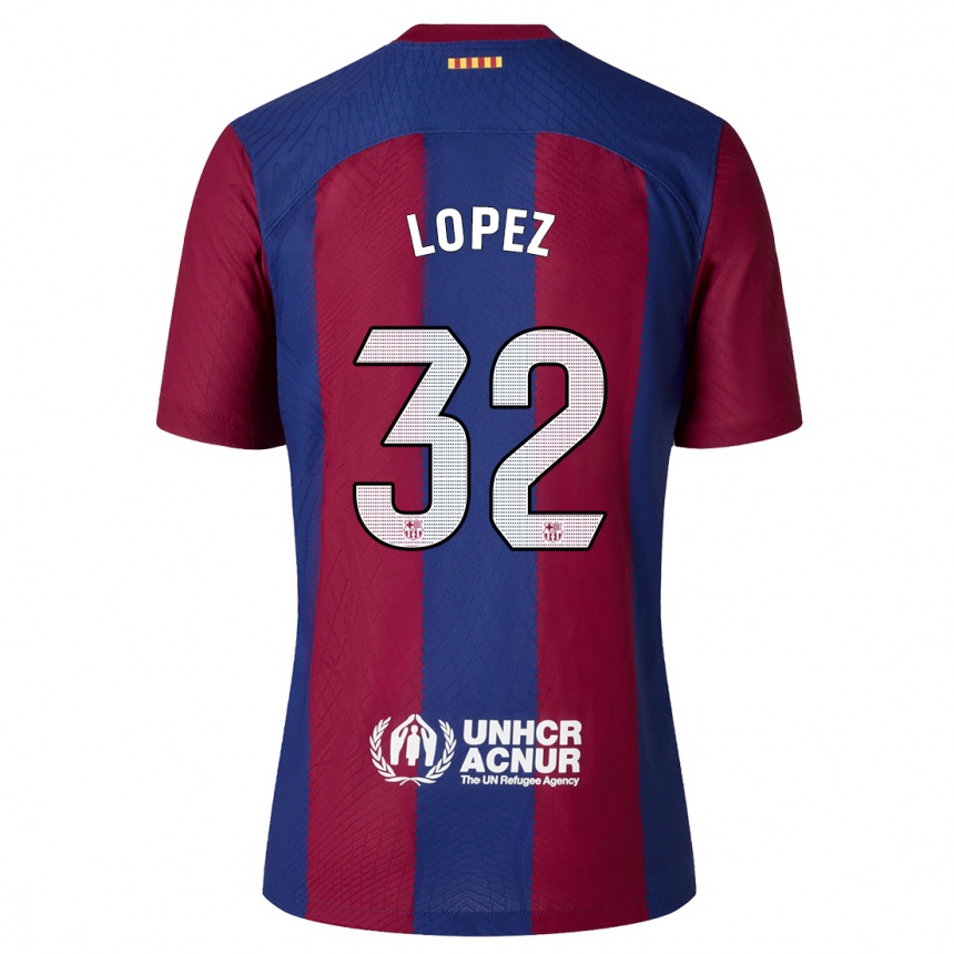 Kinder Fußball Fermin Lopez #32 Rot Blau Heimtrikot Trikot 2023/24 T-Shirt Luxemburg