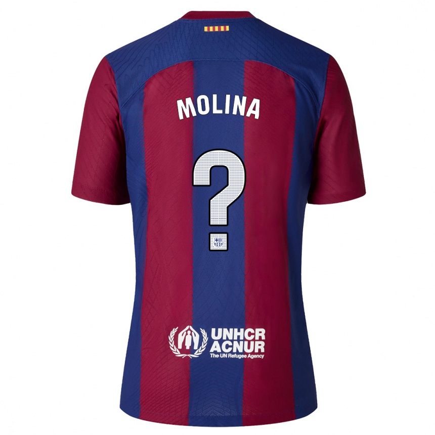 Kinder Fußball Jan Molina #0 Rot Blau Heimtrikot Trikot 2023/24 T-Shirt Luxemburg