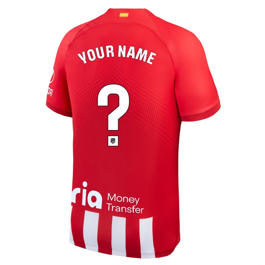 Kinder Fußball Ihren Namen #0 Rot-Weiss Heimtrikot Trikot 2023/24 T-Shirt Luxemburg