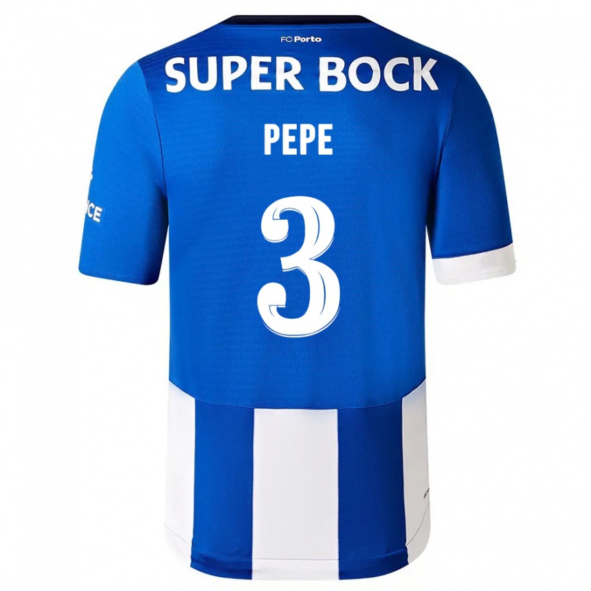 Kinder Fußball Pepe #3 Blau Weiss Heimtrikot Trikot 2023/24 T-Shirt Luxemburg