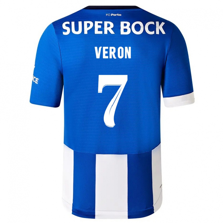 Kinder Fußball Gabriel Veron #7 Blau Weiss Heimtrikot Trikot 2023/24 T-Shirt Luxemburg