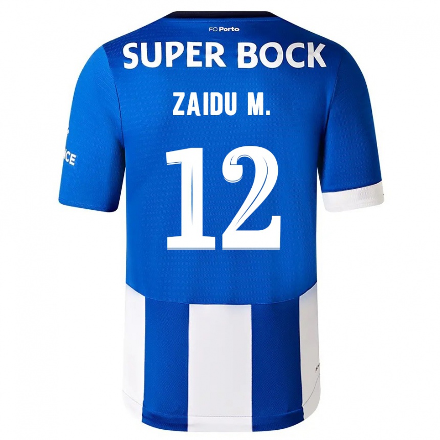 Kinder Fußball Zaidu #12 Blau Weiss Heimtrikot Trikot 2023/24 T-Shirt Luxemburg