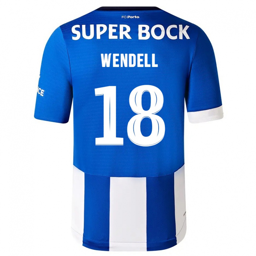 Kinder Fußball Wendell #18 Blau Weiss Heimtrikot Trikot 2023/24 T-Shirt Luxemburg