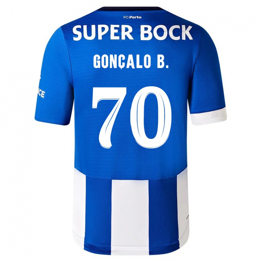 Kinder Fußball Goncalo Borges #70 Blau Weiss Heimtrikot Trikot 2023/24 T-Shirt Luxemburg