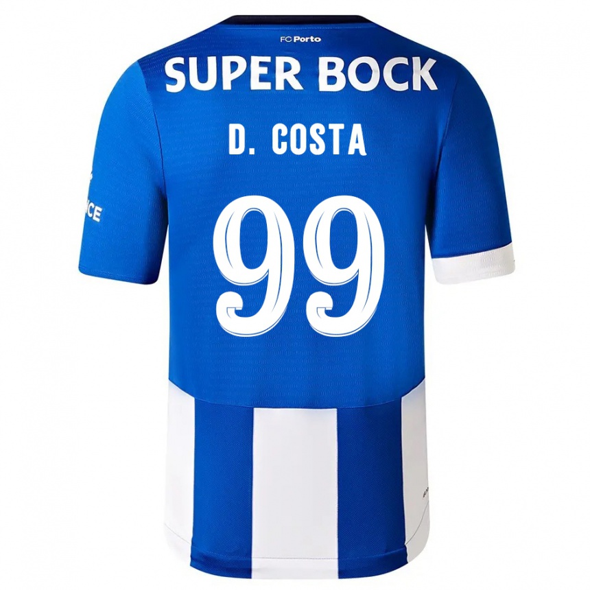 Kinder Fußball Diogo Costa #99 Blau Weiss Heimtrikot Trikot 2023/24 T-Shirt Luxemburg