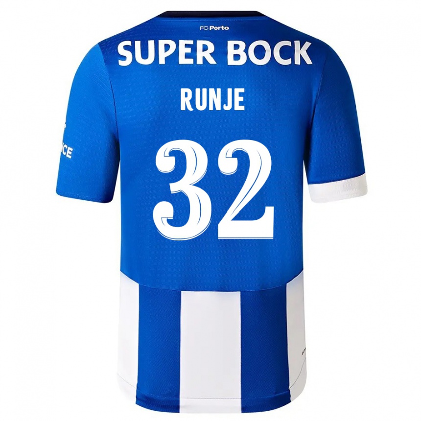 Kinder Fußball Roko Runje #32 Blau Weiss Heimtrikot Trikot 2023/24 T-Shirt Luxemburg