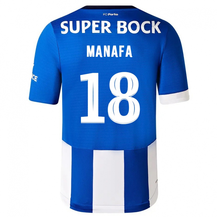 Kinder Fußball Wilson Manafa #18 Blau Weiss Heimtrikot Trikot 2023/24 T-Shirt Luxemburg