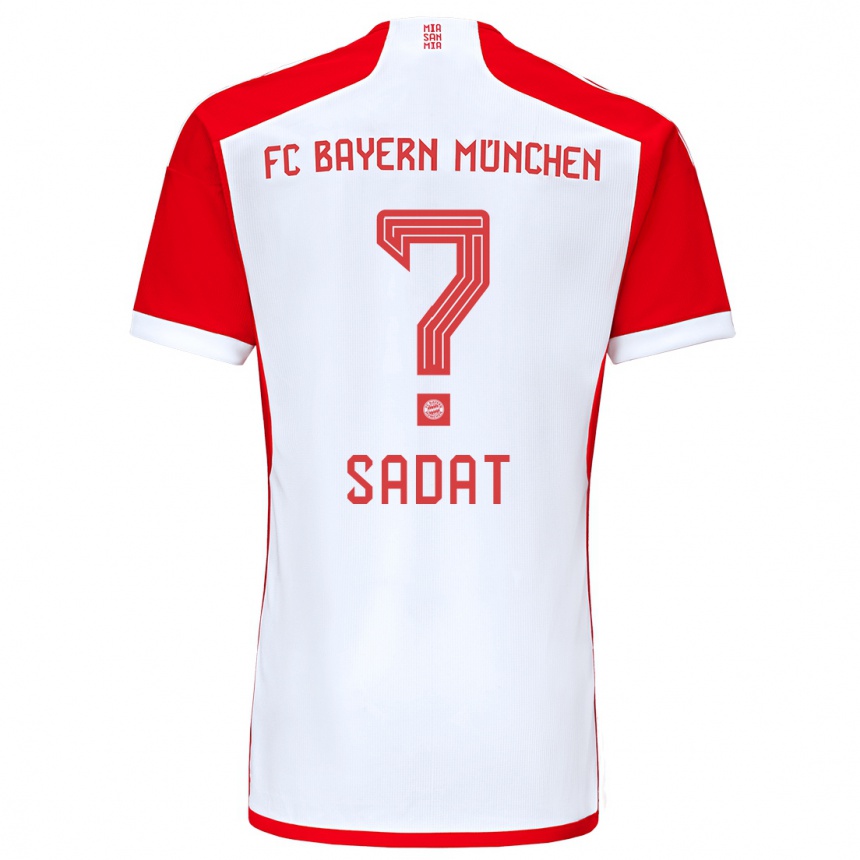 Kinder Fußball Mudaser Sadat #0 Rot-Weiss Heimtrikot Trikot 2023/24 T-Shirt Luxemburg