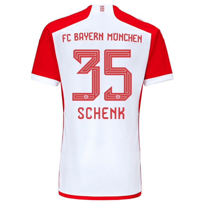 Kinder Fußball Johannes Schenk #35 Rot-Weiss Heimtrikot Trikot 2023/24 T-Shirt Luxemburg