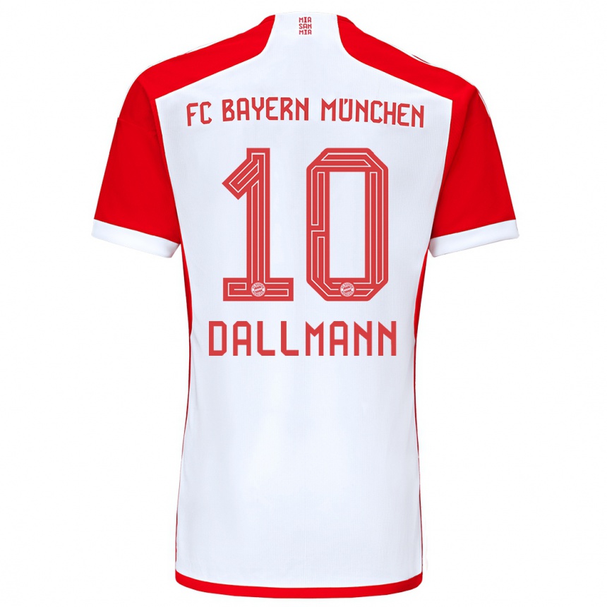 Kinder Fußball Linda Dallmann #10 Rot-Weiss Heimtrikot Trikot 2023/24 T-Shirt Luxemburg