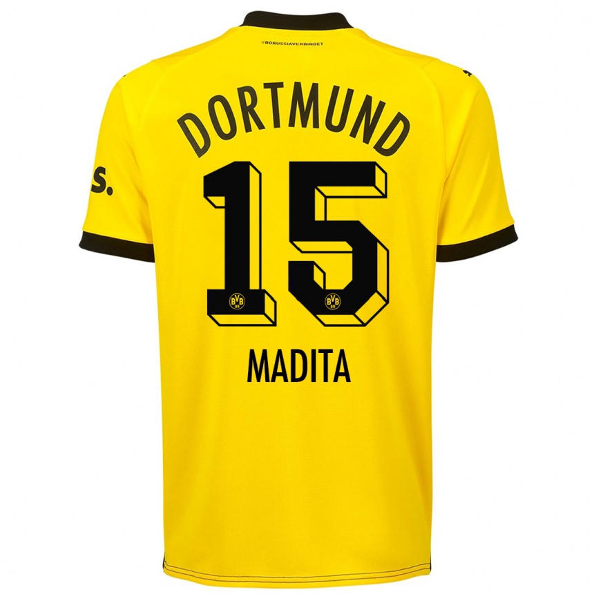 Kinder Fußball Kohorst Madita #15 Gelb Heimtrikot Trikot 2023/24 T-Shirt Luxemburg