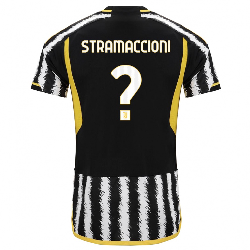 Kinder Fußball Diego Stramaccioni #0 Schwarz-Weiss Heimtrikot Trikot 2023/24 T-Shirt Luxemburg