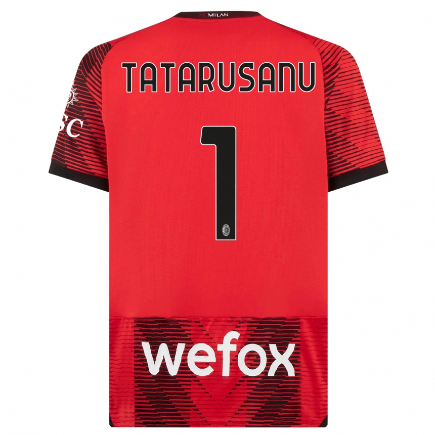Kinder Fußball Ciprian Tatarusanu #1 Rot Schwarz Heimtrikot Trikot 2023/24 T-Shirt Luxemburg