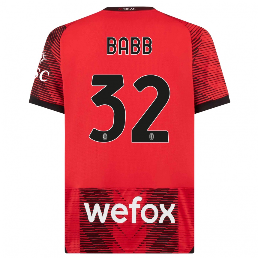 Kinder Fußball Selena Delia Babb #32 Rot Schwarz Heimtrikot Trikot 2023/24 T-Shirt Luxemburg