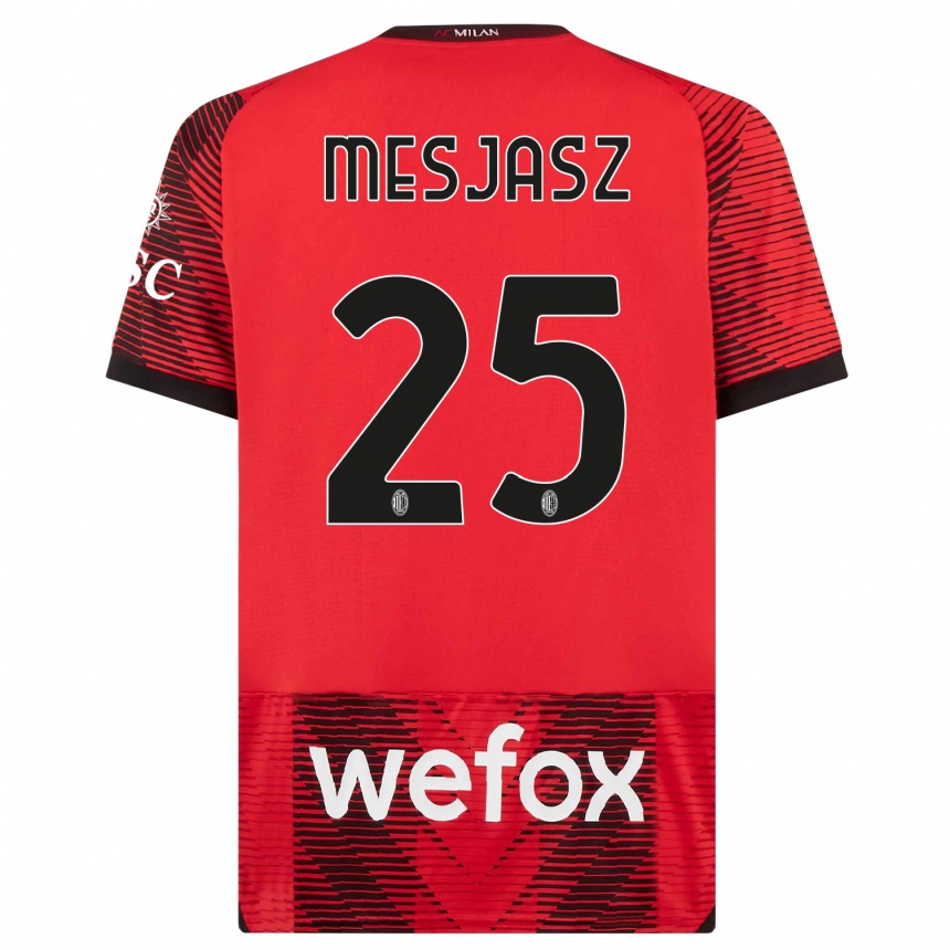 Kinder Fußball Malgorzata Mesjasz #25 Rot Schwarz Heimtrikot Trikot 2023/24 T-Shirt Luxemburg